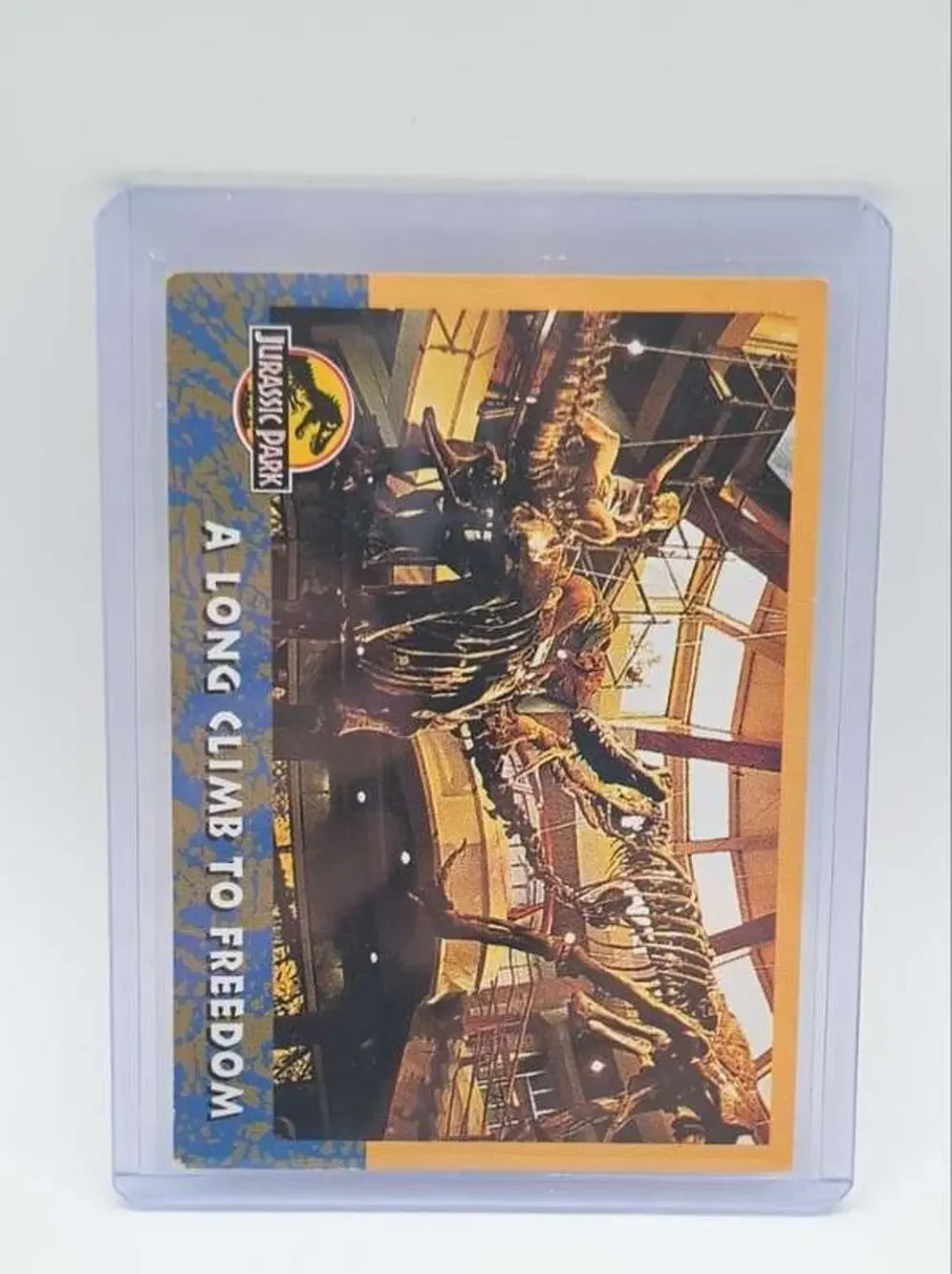 1993 Topps Jurassic Park Gold #66 A Long Climb to Freedom Card